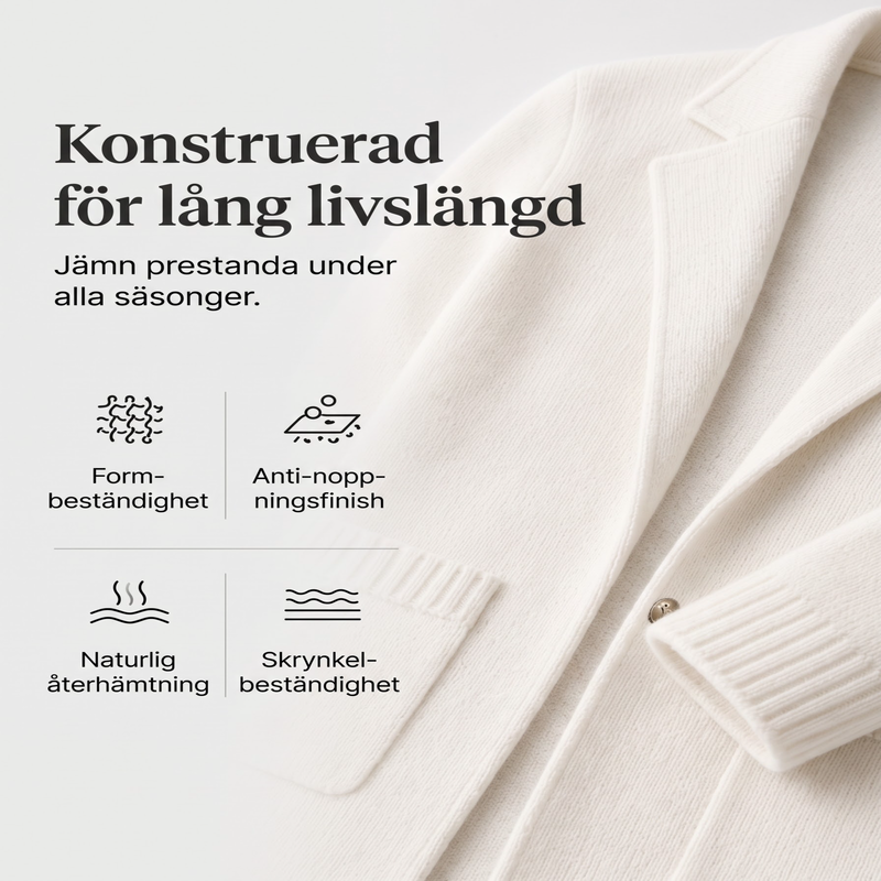 💰 Halva priset! 🧥 Damernas Stickade Kavajkofta med Krage – Elegant Cardigan för Kontor & Vardag✨