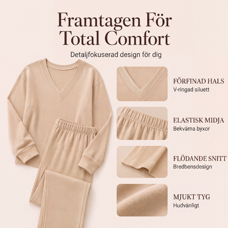 👚 Set för kvinnor med axelbandslös tröja och byxor – mjukt, bekvämt och mångsidigt, perfekt för vardag och fest. ✨