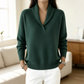 Elegant Damtröja med Sjalkrage – Mjuk och Bekväm Stickad Pullover för Vardagen