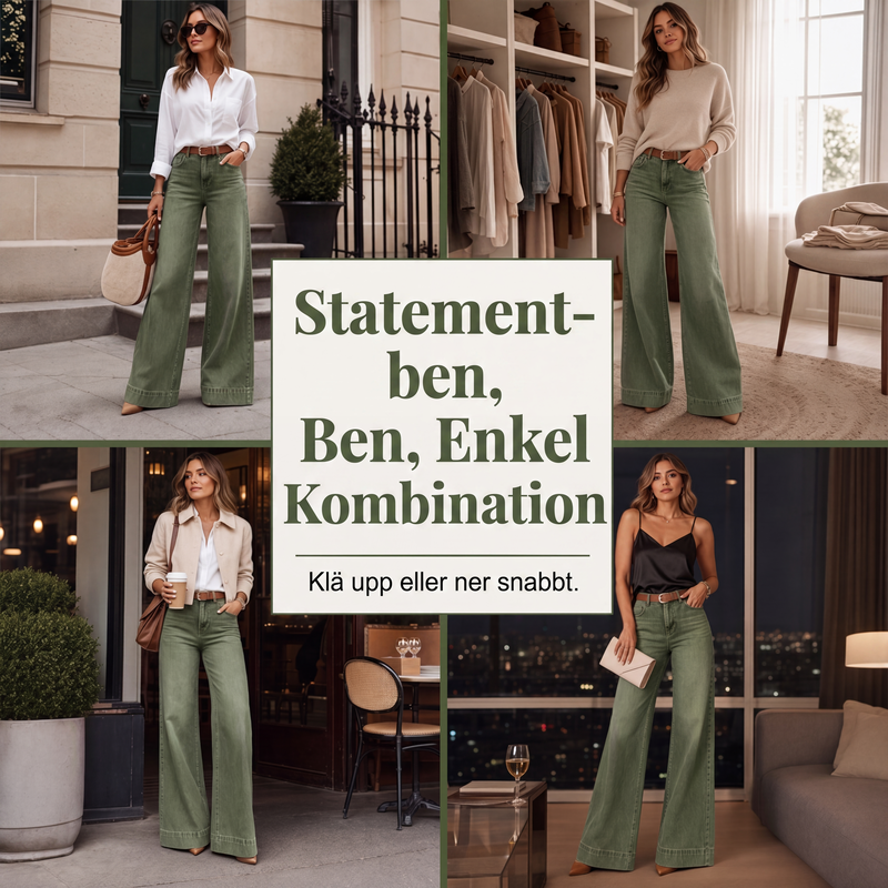 👖 Vintage högmidjade bredbenta jeans – benförlängande, bekväm passform, enkel att styla dag som kväll. ✨