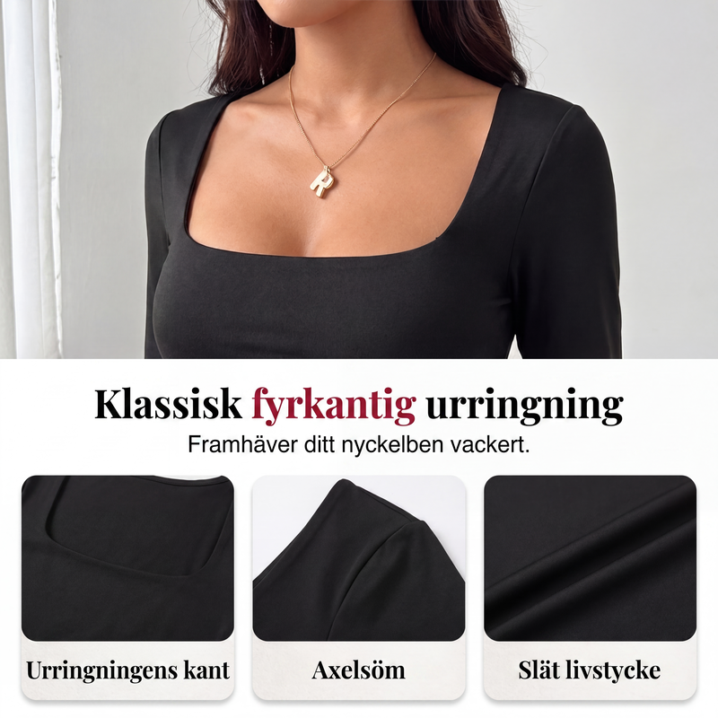 Damledig fyrkantig halsringning vida ben jumpsuit