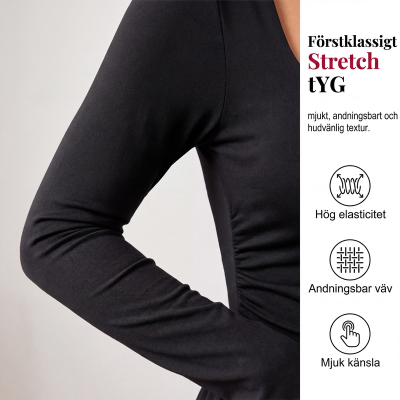 Damledig fyrkantig halsringning vida ben jumpsuit