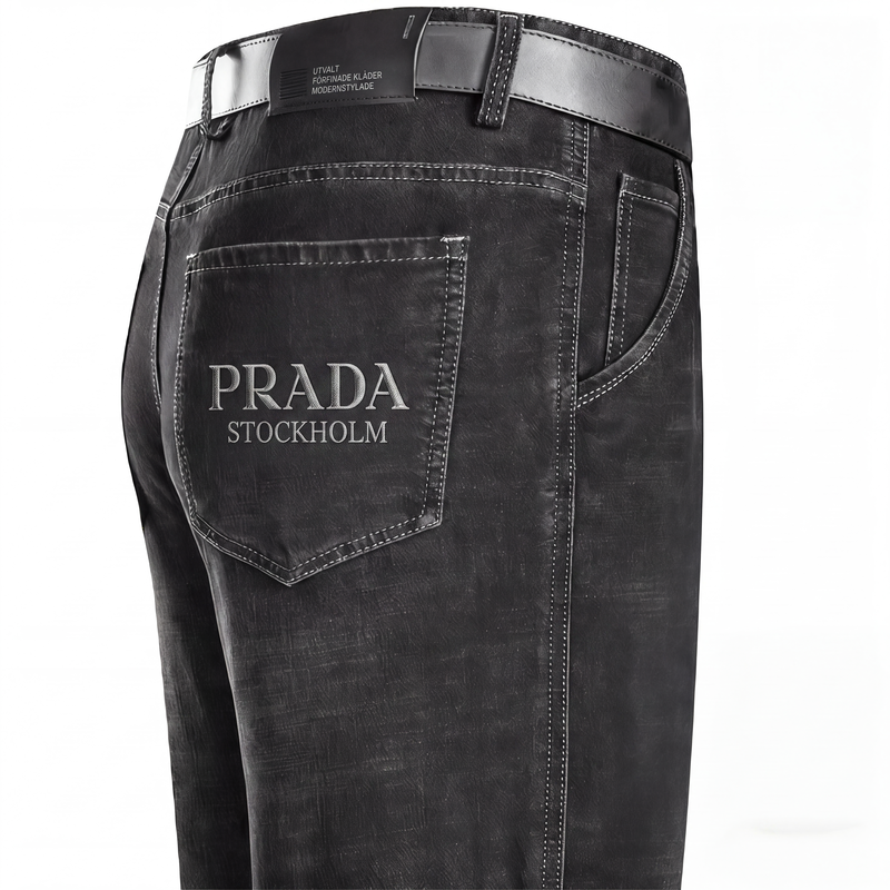Herrarnas Varmfodrade Jeans – Bekväma Raka Vinterjeans med Mjuk Insida