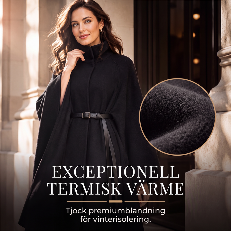 🧥 50 % RABATT |Elegant kappa med stående krage för kvinnor