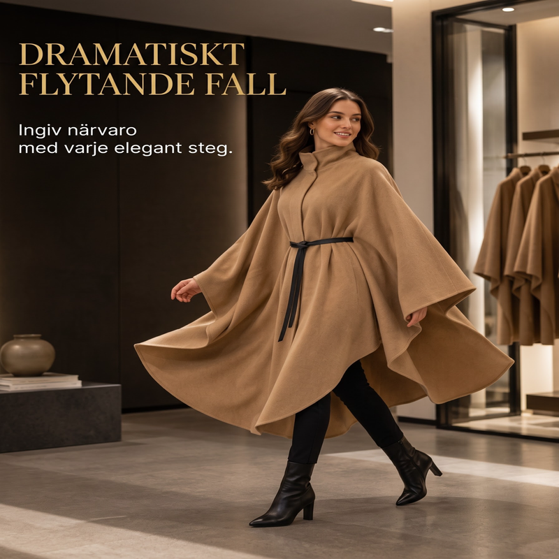 🧥 50 % RABATT |Elegant kappa med stående krage för kvinnor