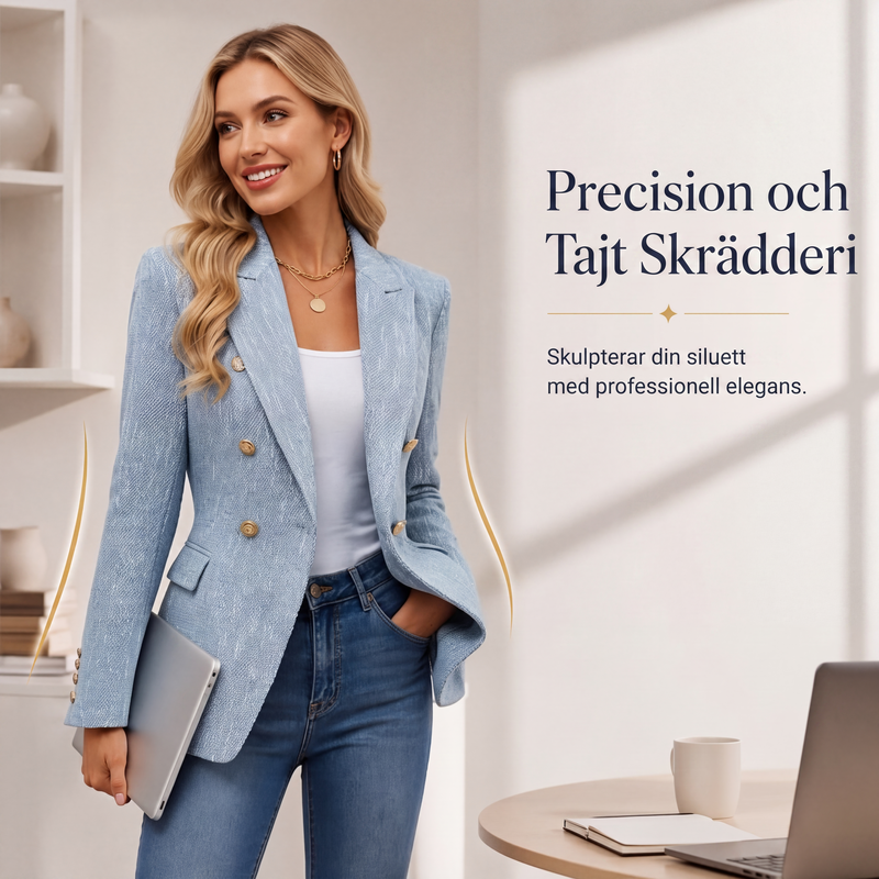 Kvinnlig ledig dubbelknäppt kavajjacka