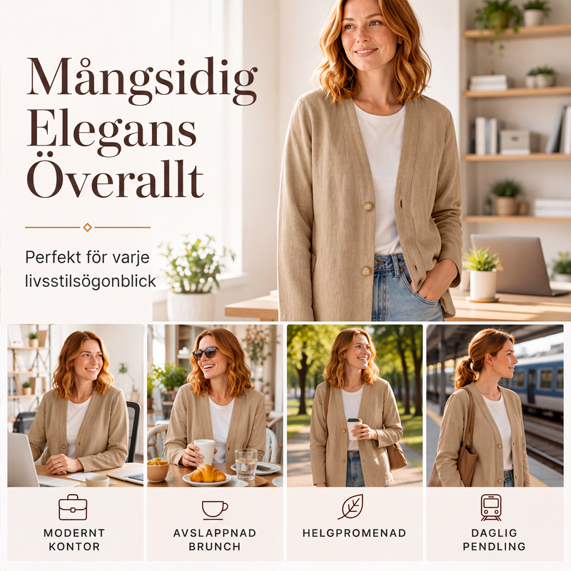 Kvinnlig ledig och andningsbar kofta med V-ringning