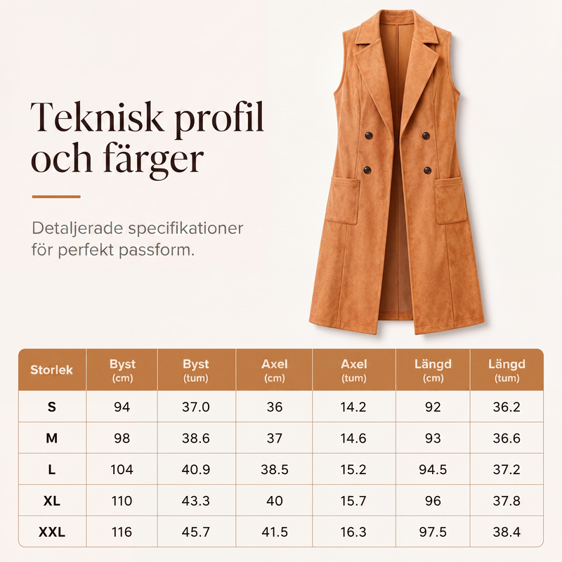 Elegant lång väst för kvinnor – Perfekt lager-på-lager i höst 🍂