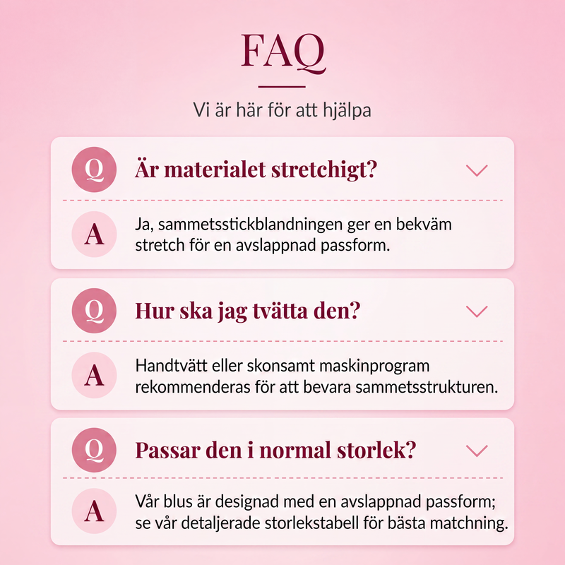 Blus för kvinnor i enfärgad design med volangkrage