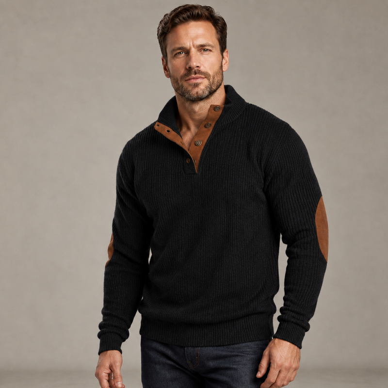 Mäns Utomhus Casual Stand Collar Långärmad Tröja