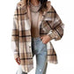 🔥50 % rabatt🔥⏰Klassisk, mysig rutig damjacka med huva🧥