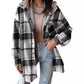 🔥50 % rabatt🔥⏰Klassisk, mysig rutig damjacka med huva🧥