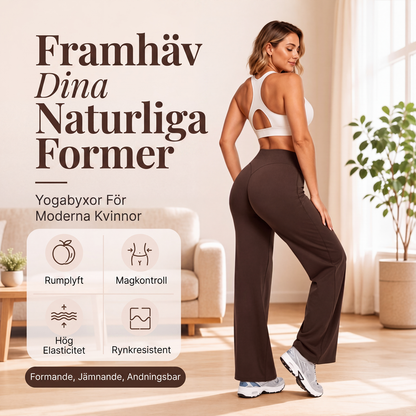 🧘 Högmidjade Stretchbyxor – Magkontroll, Ultramjukt Tyg & Perfekt för Träning & Vardag 💪