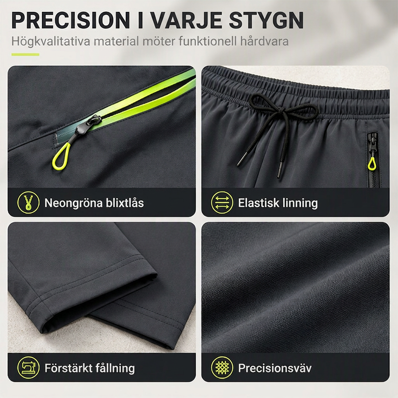 👖🔥 Bästsäljare – avslappnade sport- och träningsbyxor för damer med fickor med dragkedja