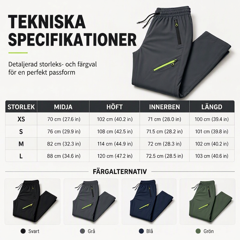 👖🔥 Bästsäljare – avslappnade sport- och träningsbyxor för damer med fickor med dragkedja