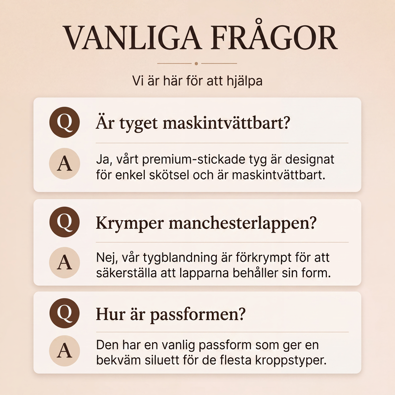 Manlig tröja med kvart dragkedja av manchesterstickning