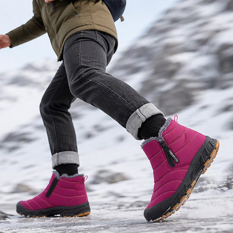 Varma herrstövlar i falsk päls – perfekt för vinter och snö