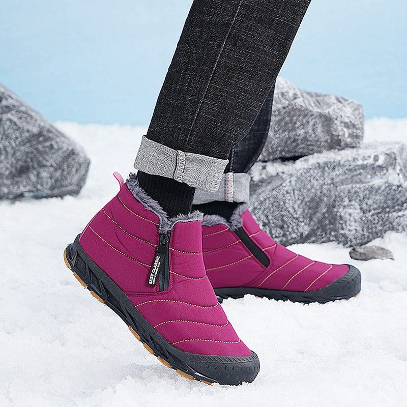 Varma herrstövlar i falsk päls – perfekt för vinter och snö
