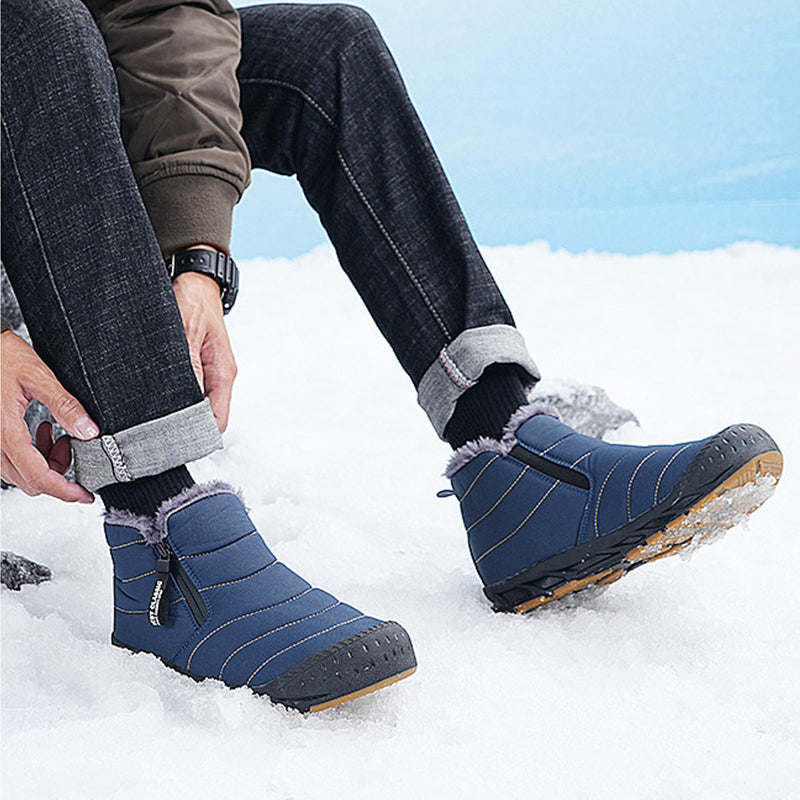 Varma herrstövlar i falsk päls – perfekt för vinter och snö