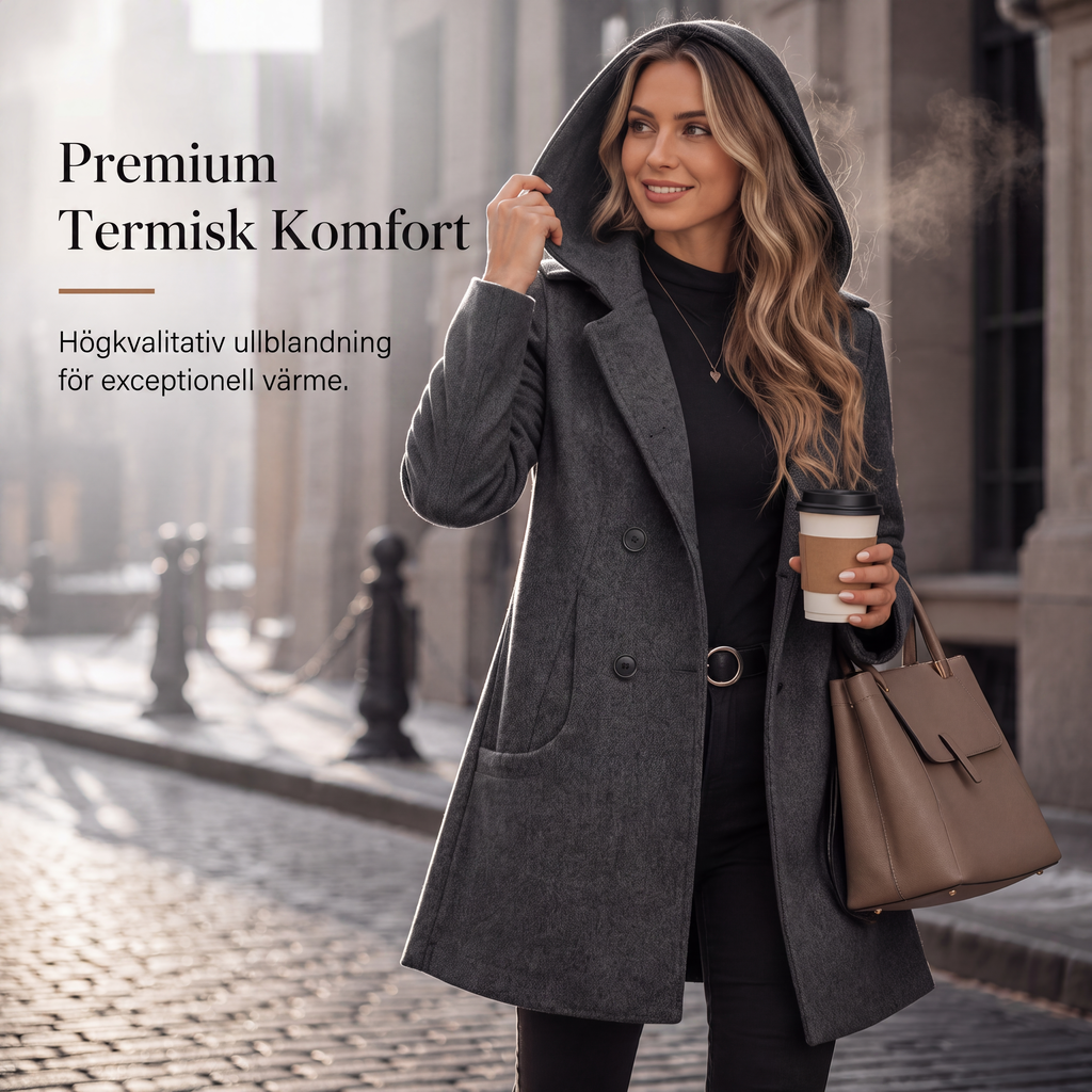 📢📢50 % rabatt!!! 🎉✨ Varm huvtröja för damer med dubbelknäppning