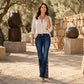 🎉NYHETER 2026✨|Damernas Retro Klockjeans med Hög Midja – Bohemiska Vida Jeans med Smickrande Passform