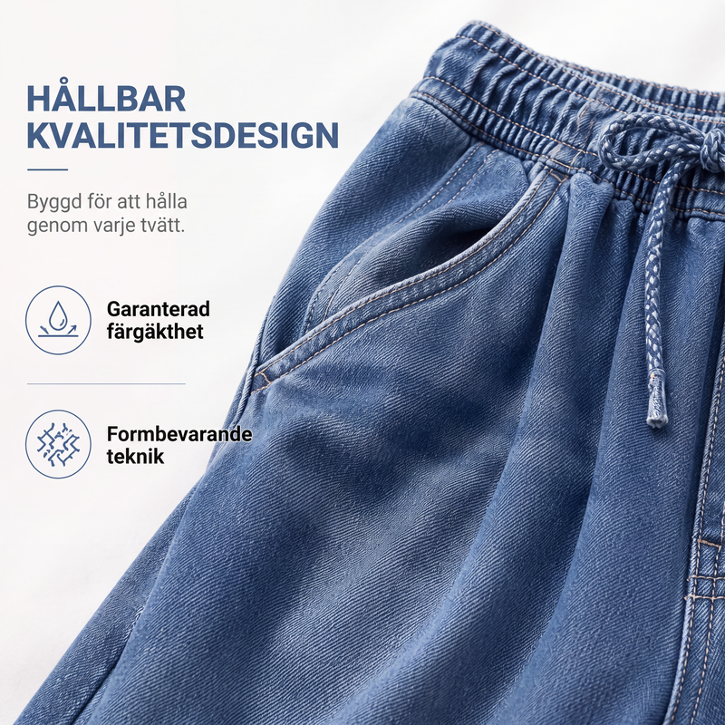 Damjeans i ledig och avslappnad passform med breda ben