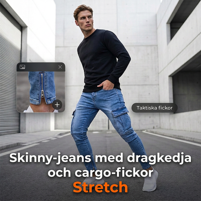👖 50 % RABATT UNDER BEGRÄNSAD TID! ✨Skinny fit-jeans i stretch för män