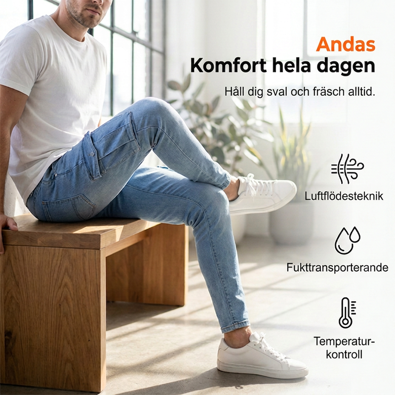 👖 50 % RABATT UNDER BEGRÄNSAD TID! ✨Skinny fit-jeans i stretch för män