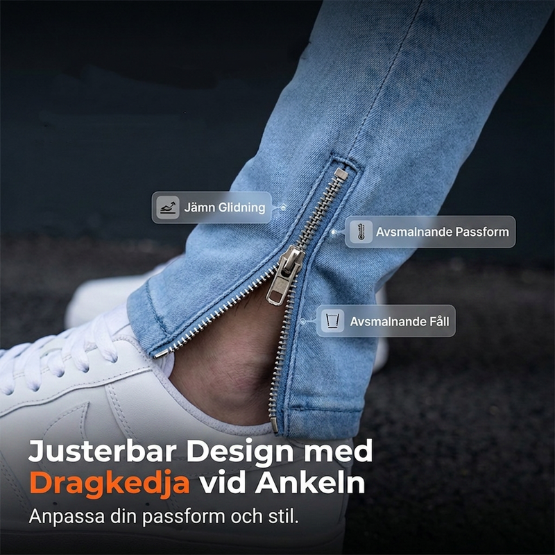 👖 50 % RABATT UNDER BEGRÄNSAD TID! ✨Skinny fit-jeans i stretch för män