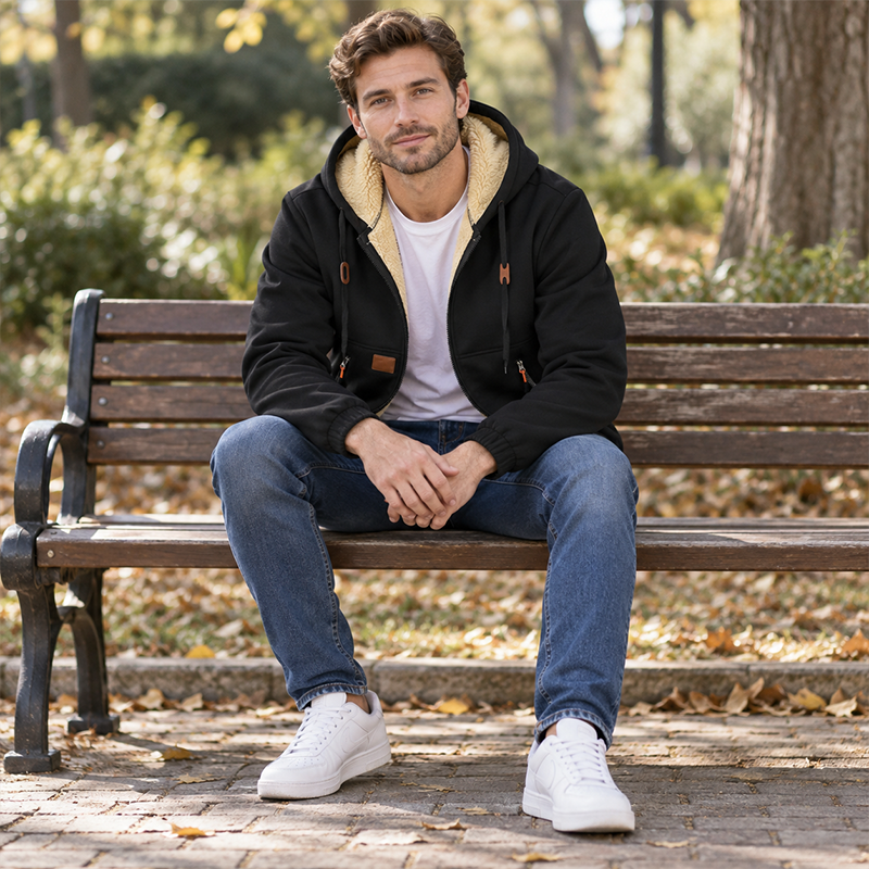 ⌛Tidsbegränsat erbjudande🛍️ Varm och bekväm hoodie i casualstil för män