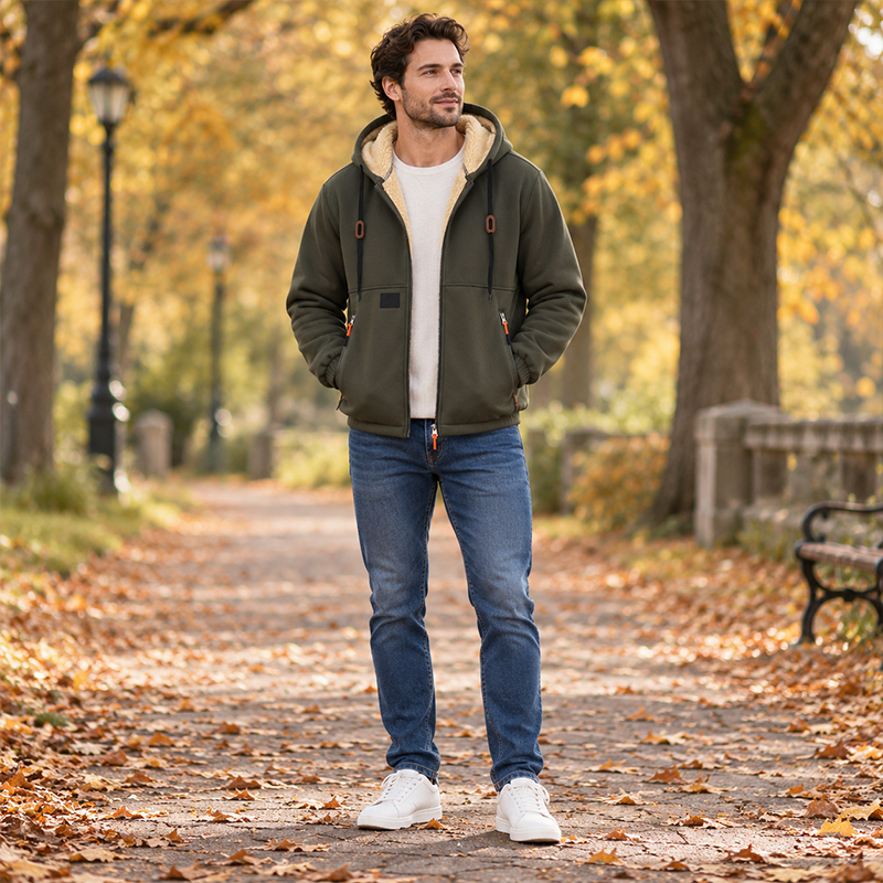 ⌛Tidsbegränsat erbjudande🛍️ Varm och bekväm hoodie i casualstil för män