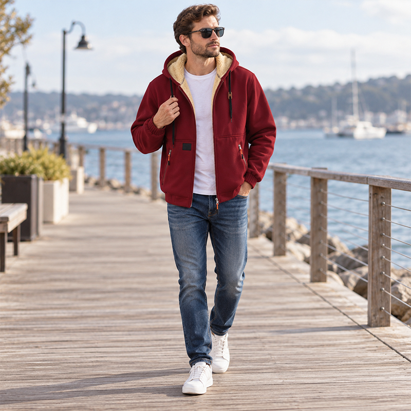 ⌛Tidsbegränsat erbjudande🛍️ Varm och bekväm hoodie i casualstil för män
