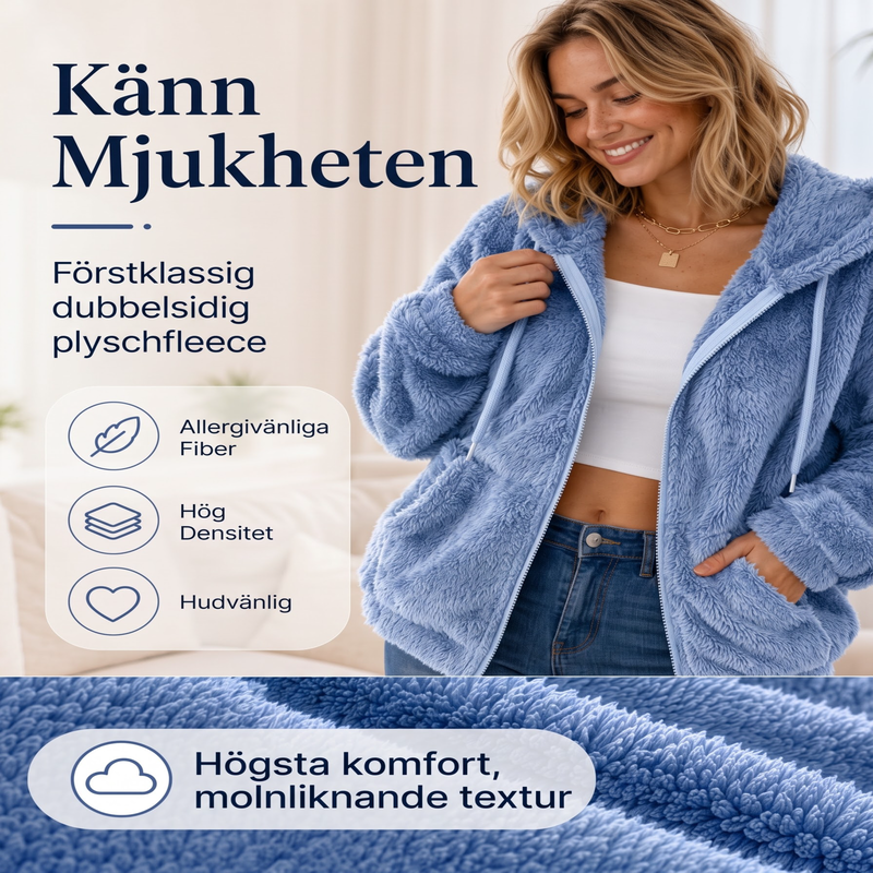 🍂 FÖRBEREDELSER INFÖR VINTERN 🧥 Mjuk damjacka med huva i päls ✨ Mysig känsla, varm komfort och avslappnad stil