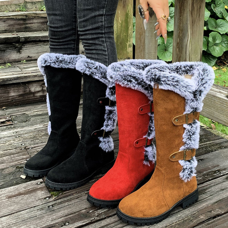 Höstens bästsäljare-✨Eleganta Vinterstövlar för Dam – Pälsfodrade Boots med Varm Komfort