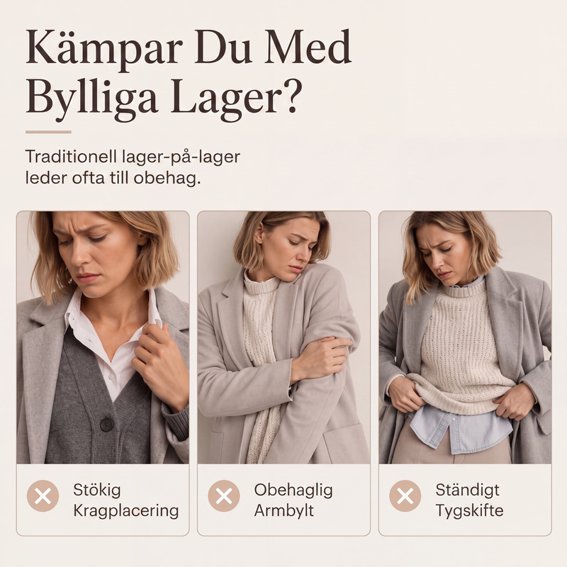 👚✨ Tvådelad stickad tröja för damer