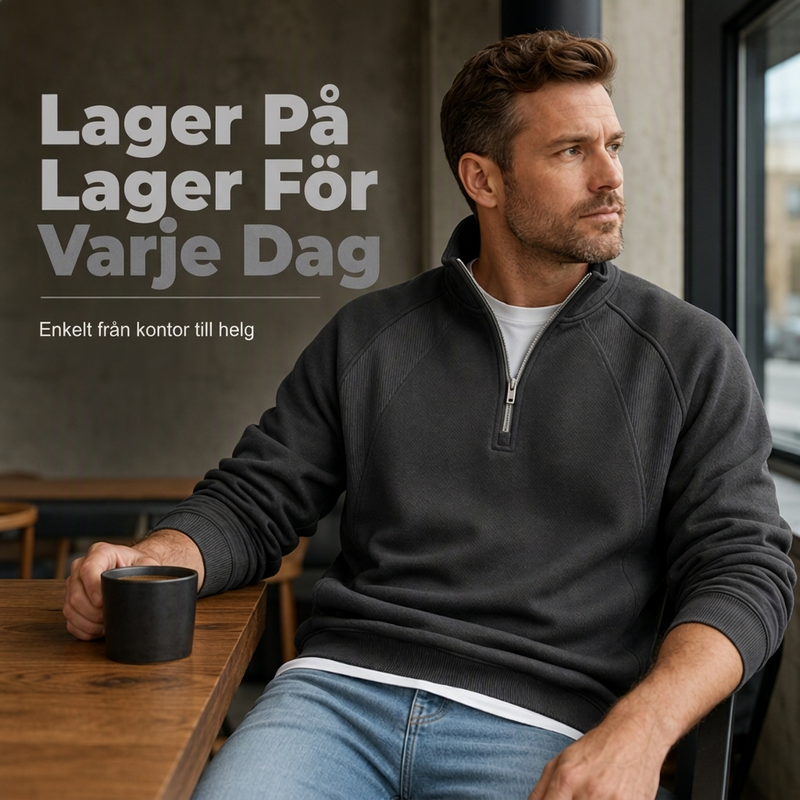 ✨Varm och avslappnad tröja med halv dragkedja för herrar