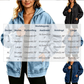 🍂Nya höstnyheter|Mjuk Oversized Jeansjacka för Dam – Avslappnad Stil med Huva för Höstens Dagar