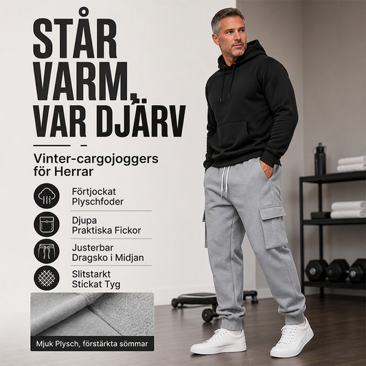 👖 50 % RABATT UNDER BEGRÄNSAD TID! ✨Lösa cargobyxor för män med dragsko