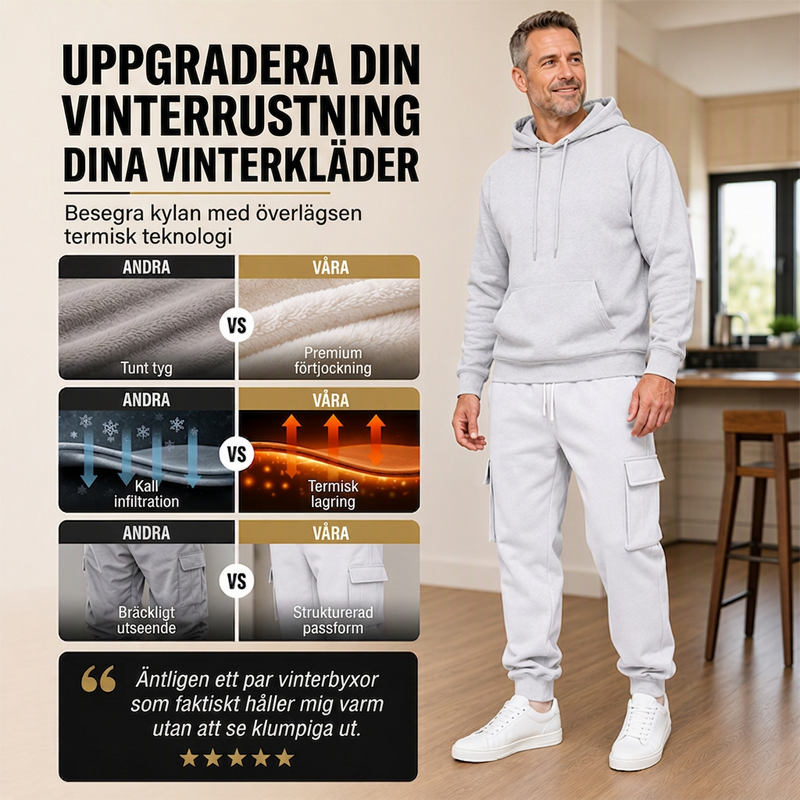 👖 50 % RABATT UNDER BEGRÄNSAD TID! ✨Lösa cargobyxor för män med dragsko