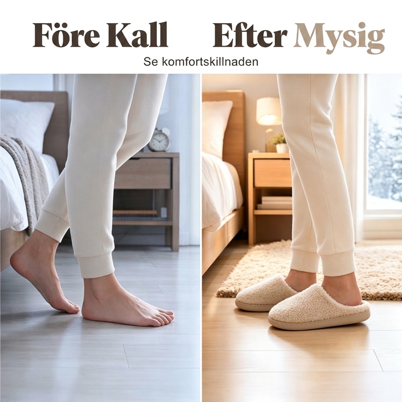 Mysiga vintertofflor för män och kvinnor