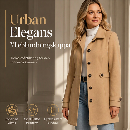 ✨ Tidlös Urban Elegans | Värmande Ullblandad Kappa Med Smickrande Siluett