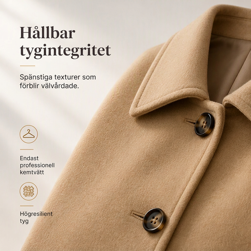 ✨ Tidlös Urban Elegans | Värmande Ullblandad Kappa Med Smickrande Siluett