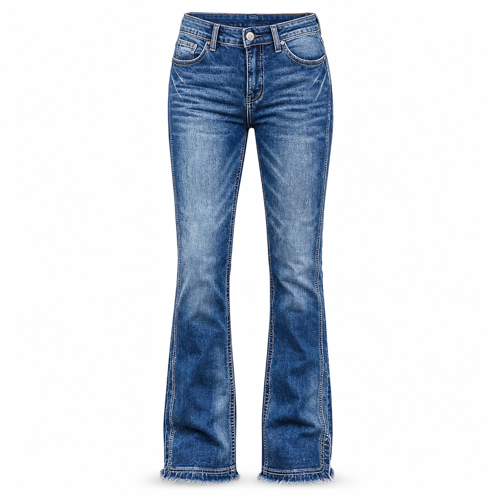 📢📢50 % rabatt!!! 🎉✨ Retro-jeans med hög midja för damer, i denim