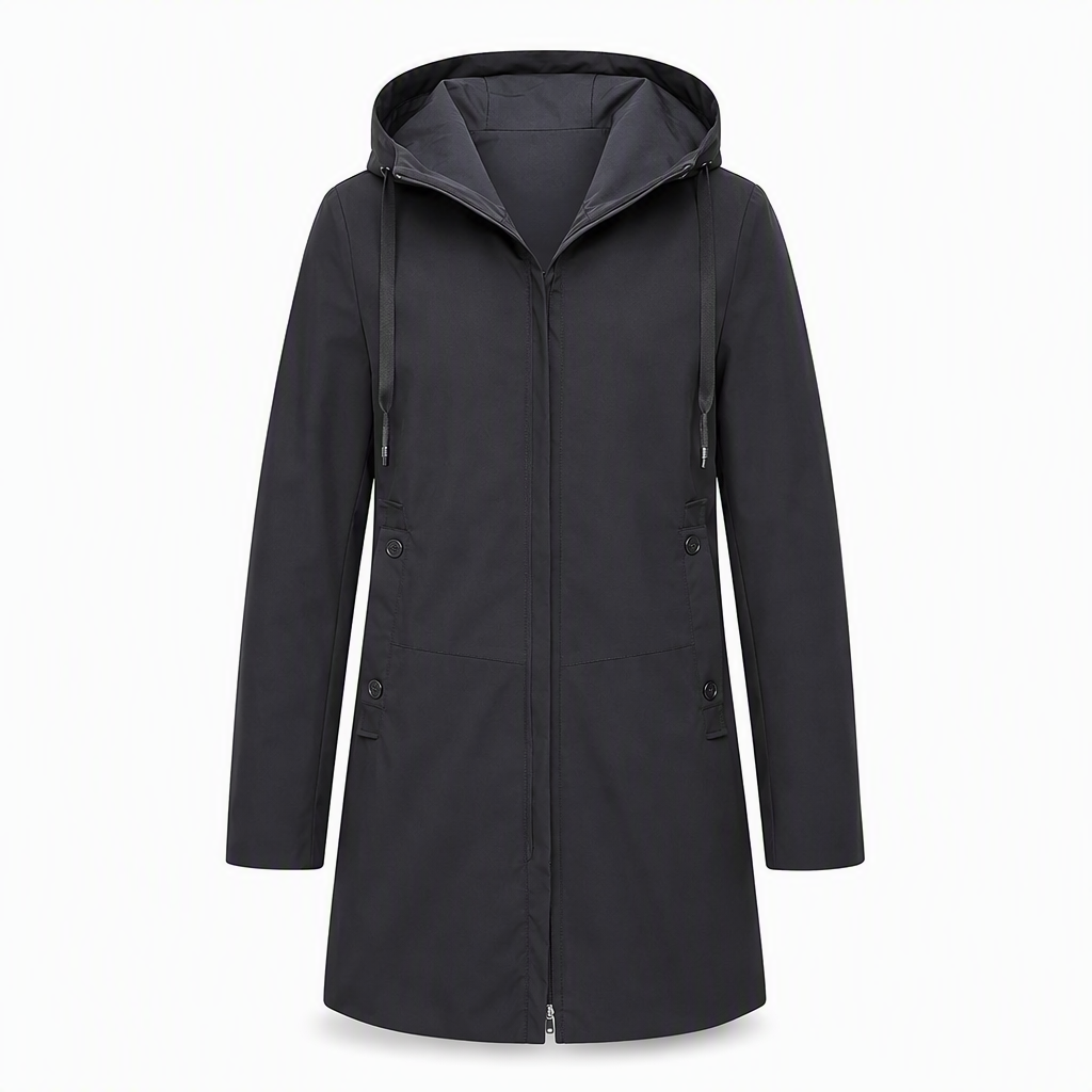 Fri frakt✈️🧥Herrjacka med huva, slim fit vindtät kappa