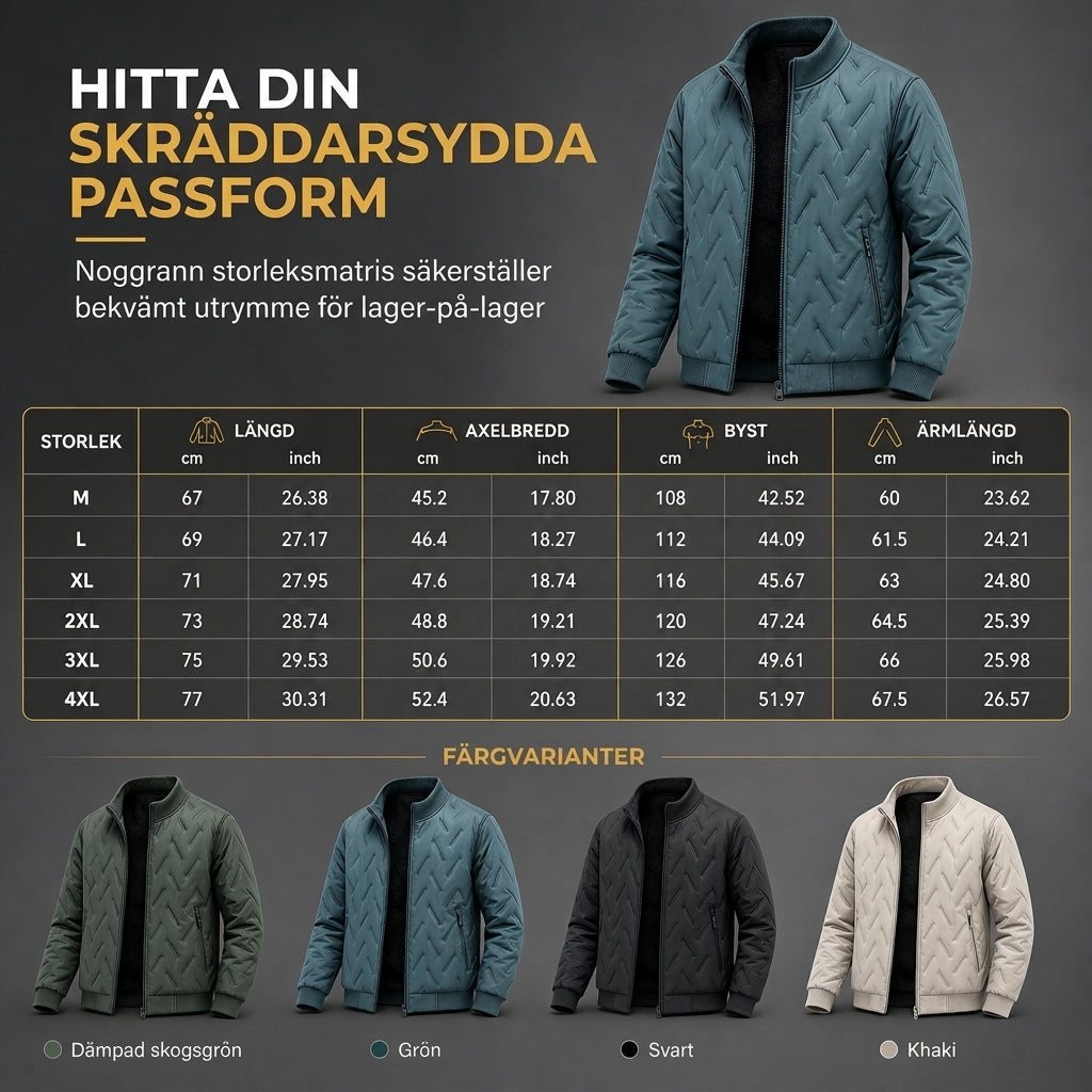 🧥 50 % RABATT – EN VÄRMIG GÅVA! ✨ Varm vinterjacka för män – isotermskrage med modern design för en avslappnad look och maximalt skydd ❄️🎁