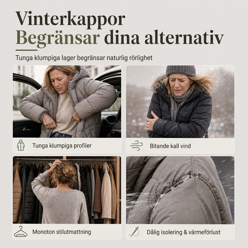 📢🎉50 % rabatt!!!🛍️✨Vändbar, vadderad slim fit-kappa med huva