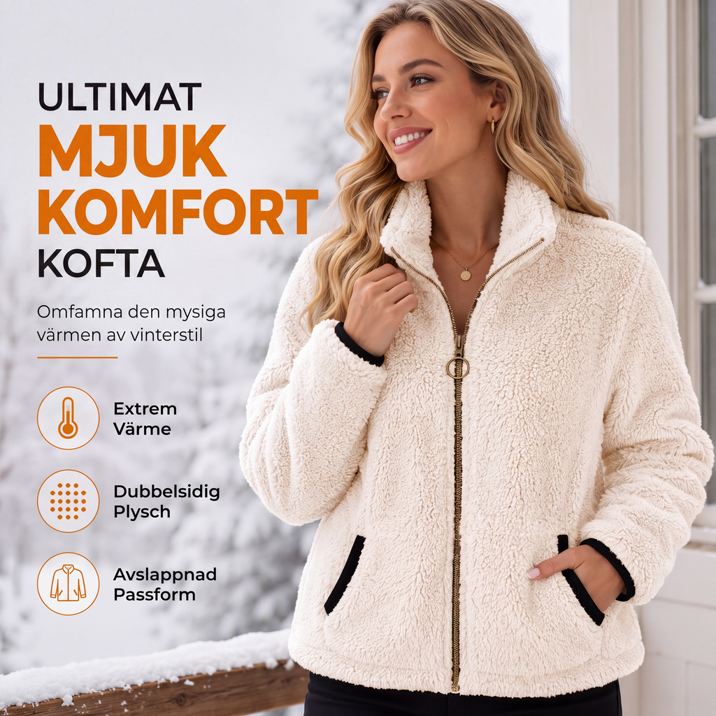 Kvinnors lediga kofta med dragkedja