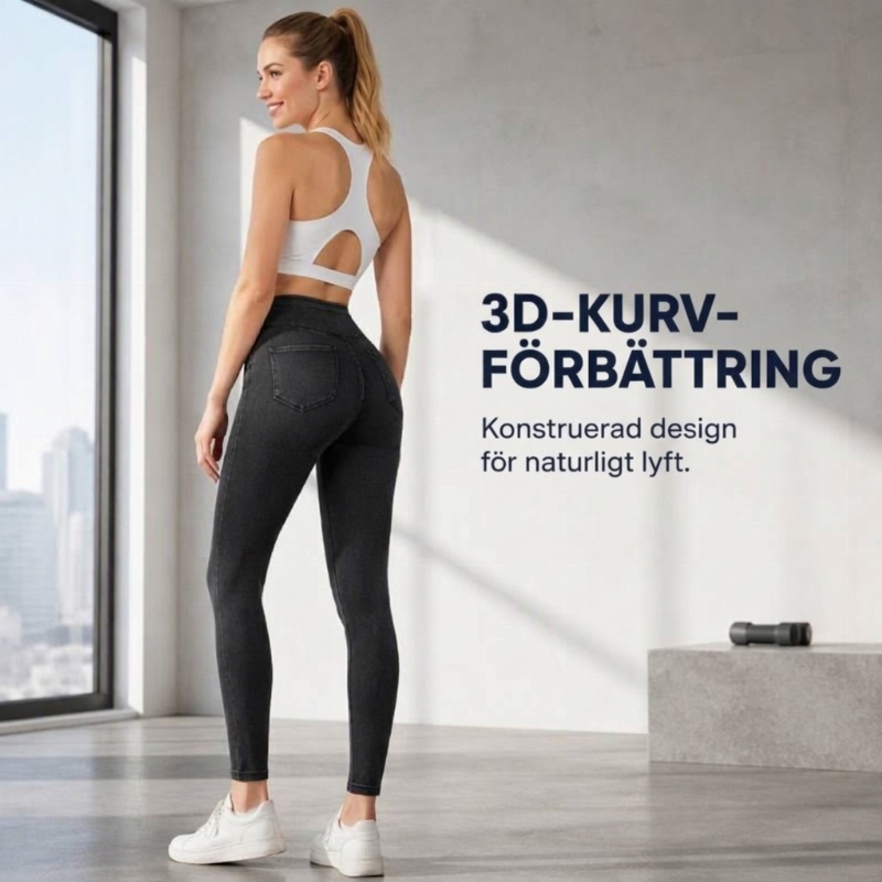 ✨ Specialerbjudande 👖 Dammjeans med hög midja – figurskapande passform för en smalare, smickrande look 🤎