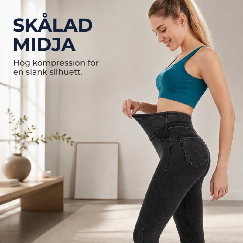 ✨ Specialerbjudande 👖 Dammjeans med hög midja – figurskapande passform för en smalare, smickrande look 🤎