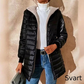 🧥Vadderad varm vinterkappa med huva och dragkedja för kvinnor